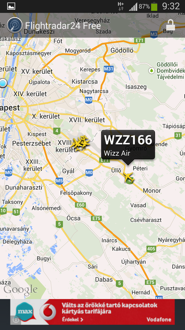 Közeledik a Wizzair gépe Budapestre