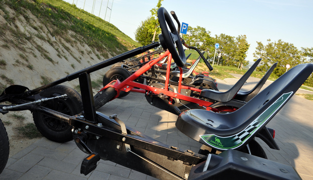 Lábbal hajtós gokart a zalaszabari Öko-aktív Turisztikai Élményközpontban