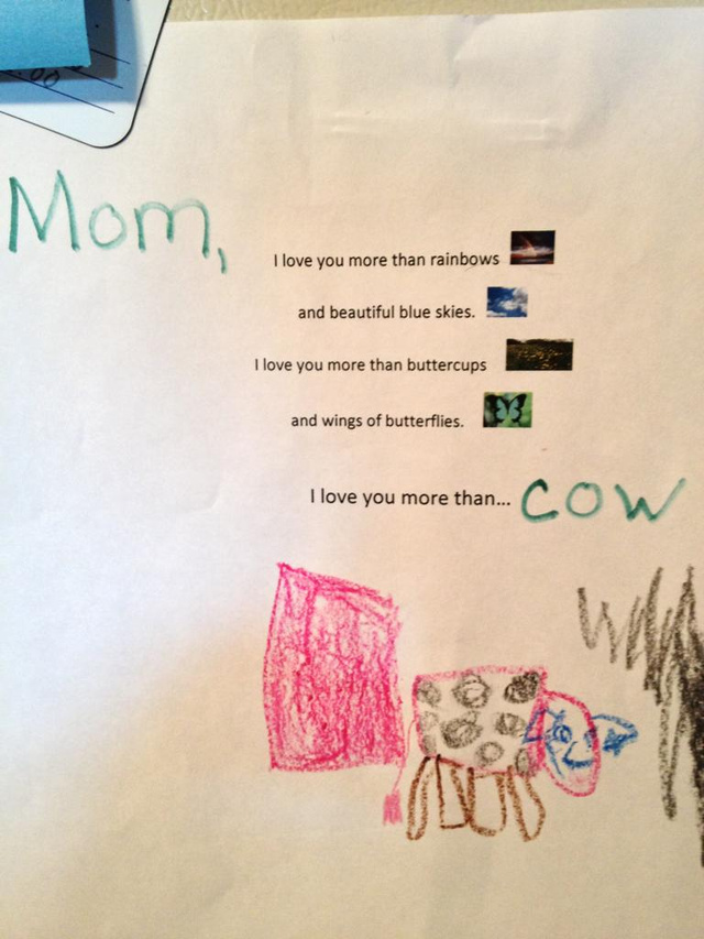 love you more than cow