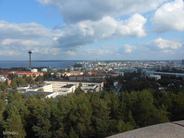 Tampere a közeli kilátóból