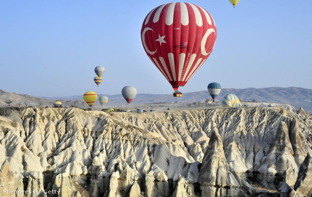 Hőlégballonok Kappadókiában