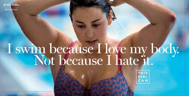 "Azért úszok, mert szeretem a testem. Nem azért, mert utálom." A kampányban a résztvevőket idézik, nem a PR-osok írták a szövegeket.