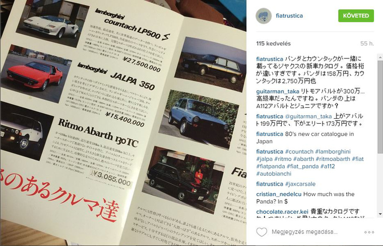 Olasz autók egy japán kiadványban