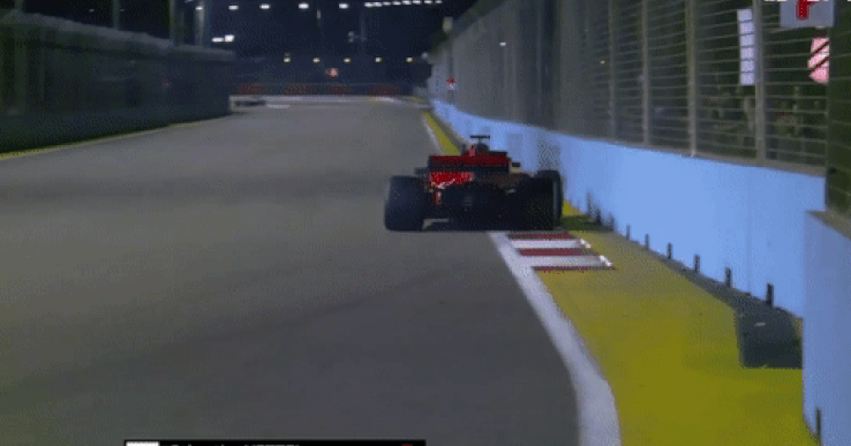 Megint hibázott Vettel, a falnak vágta a Ferrarit