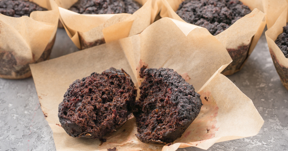 Szaftos mennyei céklás, csokis muffin egyszerű és nagyon finom