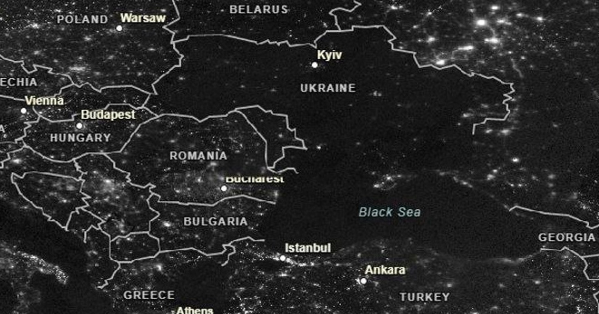 Annyira elsötétült Ukrajna, hogy az még az űrből is látszik