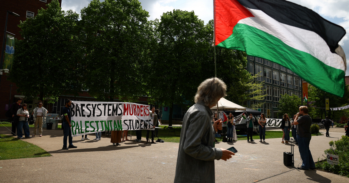 Palesztinbarát diákok tüntetettek a Manchesteri Egyetemen