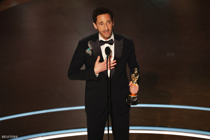 Adrien Brody nyerte a legjobb férfi főszereplőnek járó Oscar-díjat