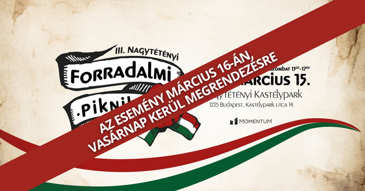 Esőre készül a Momentum, vasárnap emlékeznek a forradalomra