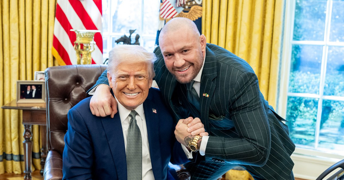 A Fehér Házban járt Connor McGregor, ahol a bevándorlókkal kapcsolatos fenyegetésekről beszélt