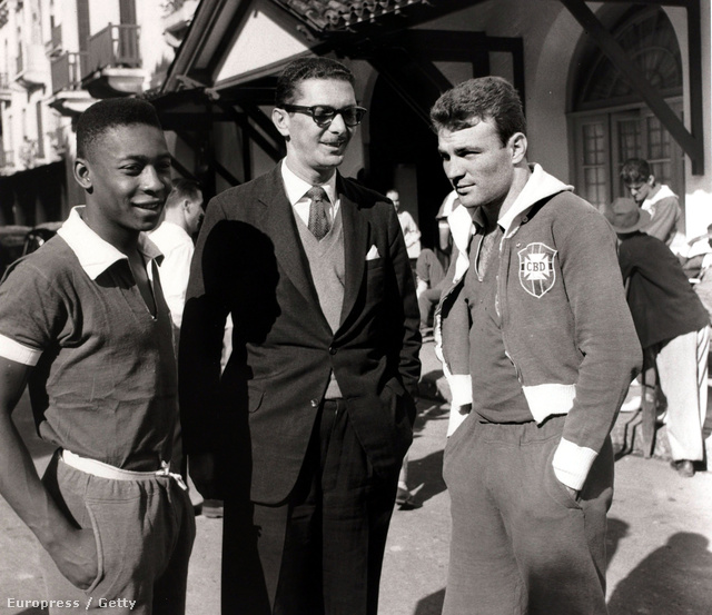 Pelé (balra) és Jose Altafini (jobbra)