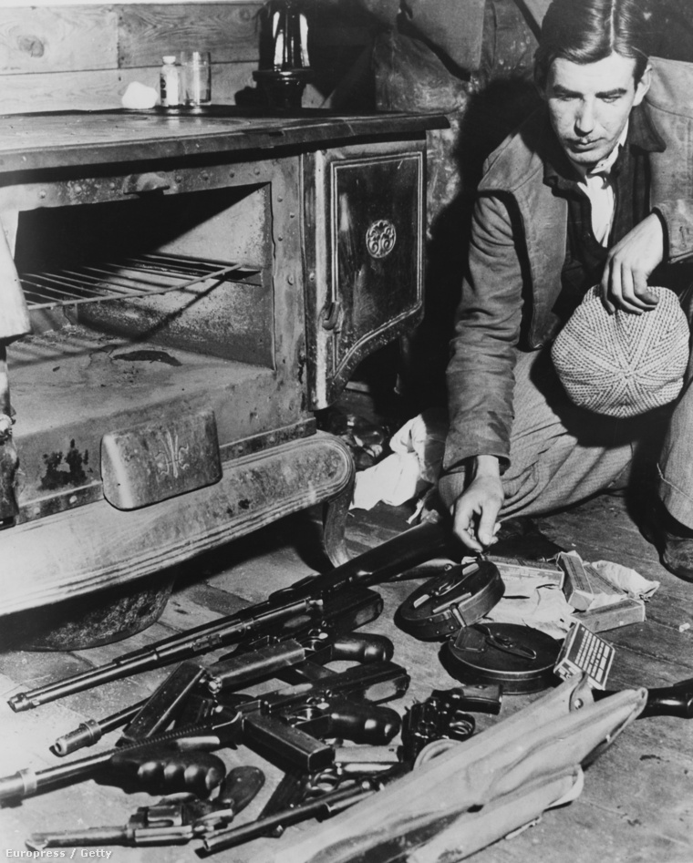 Dillinger hátrahagyott fegyverei Wisconsinban