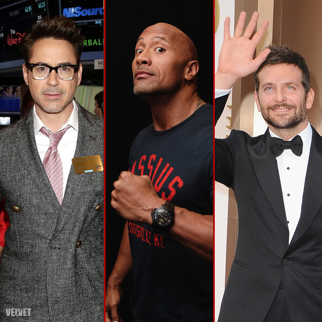Robert Downey Jr., Dwayne Johnson, Bradley Cooper