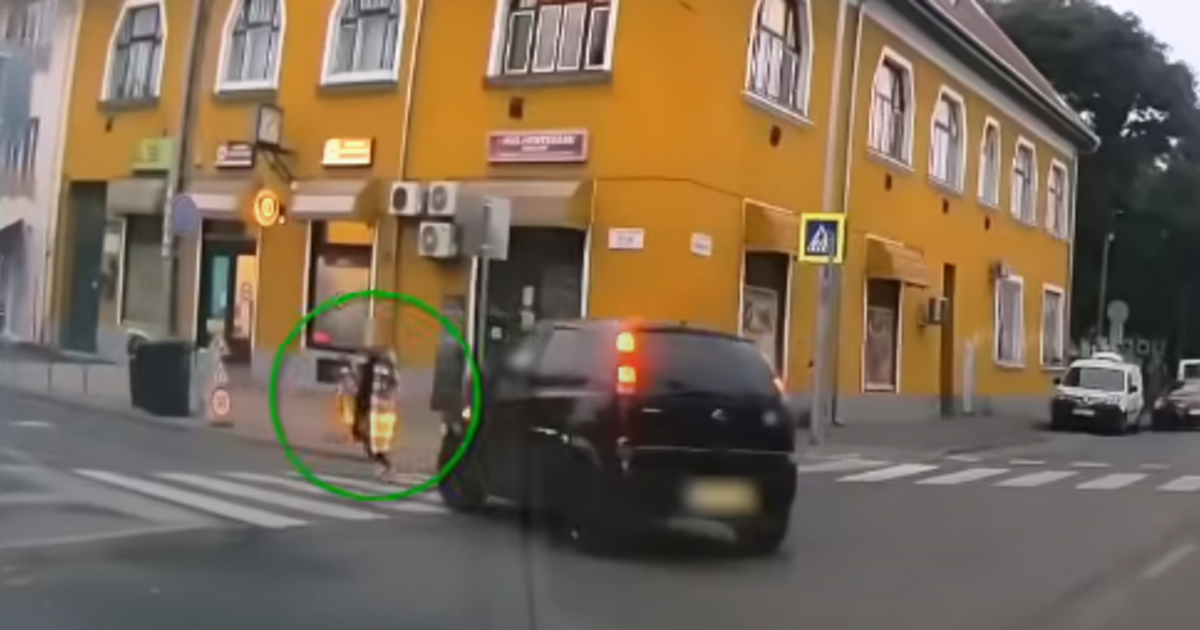 Fékezés nélkül hajtott át a zebrán egy autós, majdnem elütötte a gyalogost