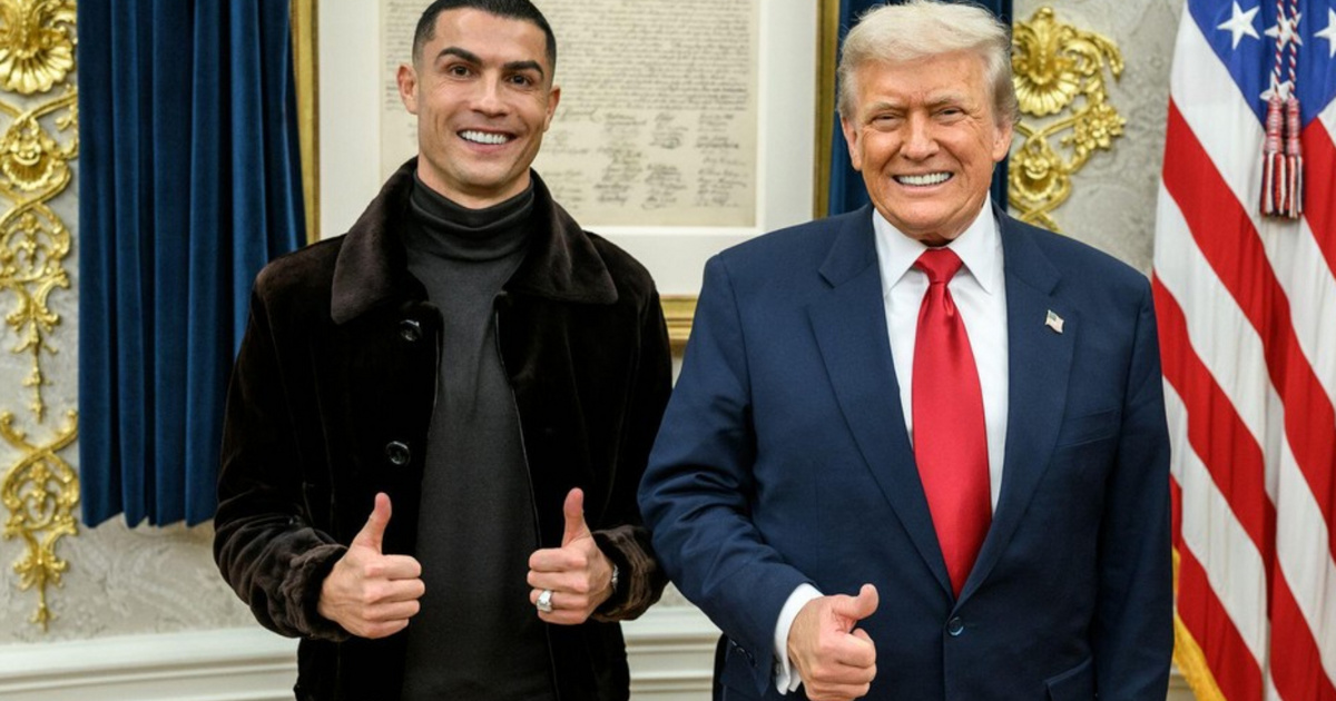 Cristiano Ronaldo és menyasszonya a Fehér Házban fotózkodtak Donald Trumppal: az elnök ezt mondta a futballistáról