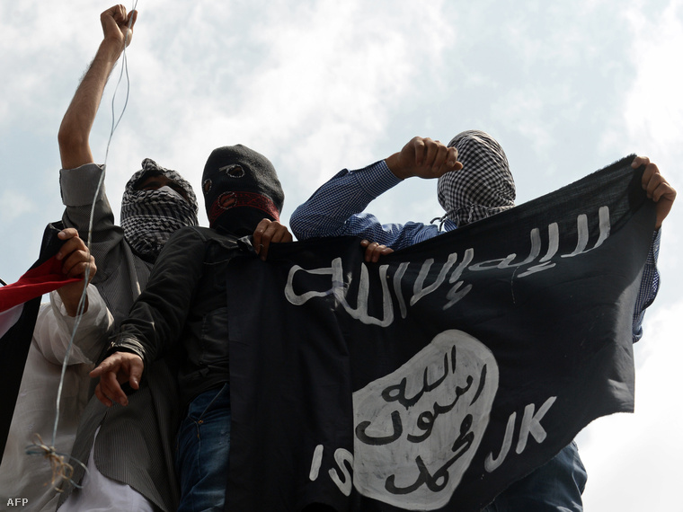ISIS szimpatizánsok egy kashmíri tüntetésen