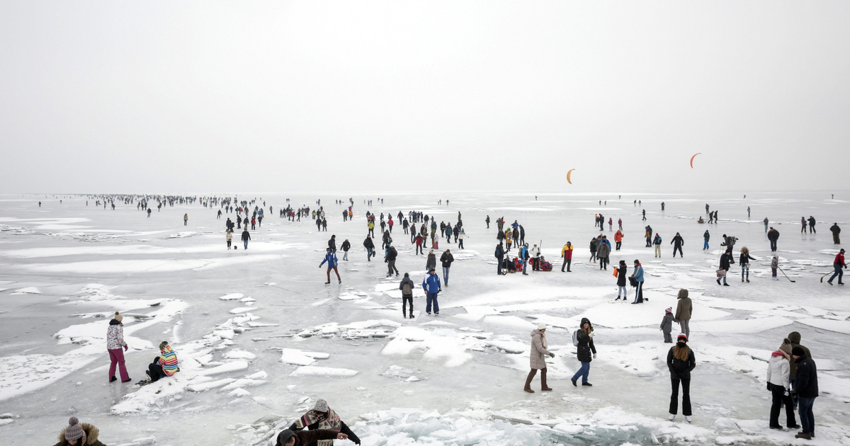 Nem elég biztonságos a Balaton jege, elmarad az átcsúszás