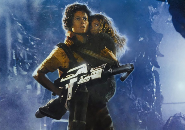 Aliens poster Ripley's flamethrower