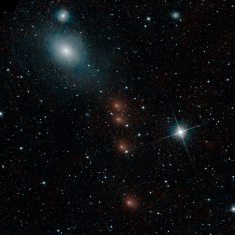 Egy augusztus elején készült felvétel a Siding Spring nevű üstökösről