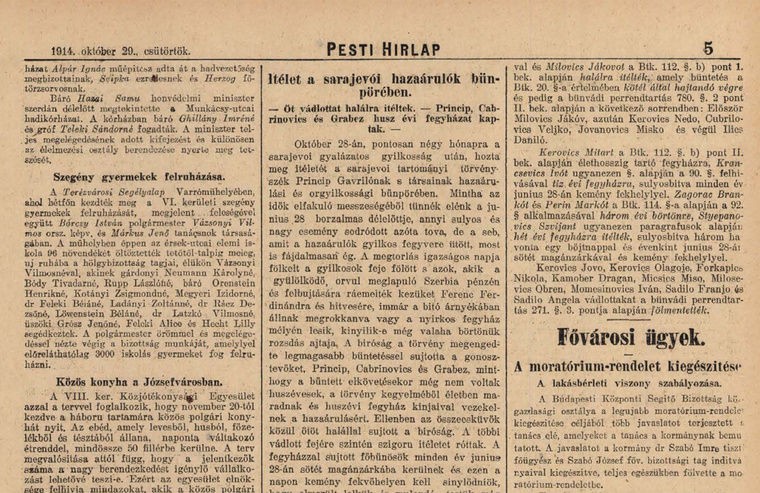 Olvasson bele a 100 évvel ezelőtti újságba az Arcanum archívumában - kattintson a képre!