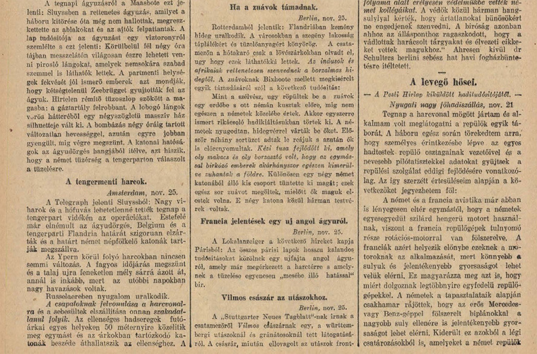 Olvasson bele a 100 évvel ezelőtti újságba az Arcanum archívumában - kattintson!