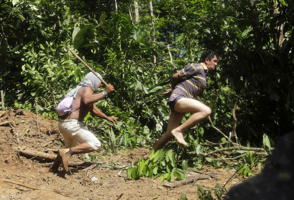 Egy korábban elfogott favágót üldöz egy indián harcos az Amazonas-medencében Brazília északi részén. Öt indián törzs is összefogott a favágók ellen, és több részről is elüldözték őket, miután állításuk szerint a kormány nem tesz meg eleget a területeik védelmében.