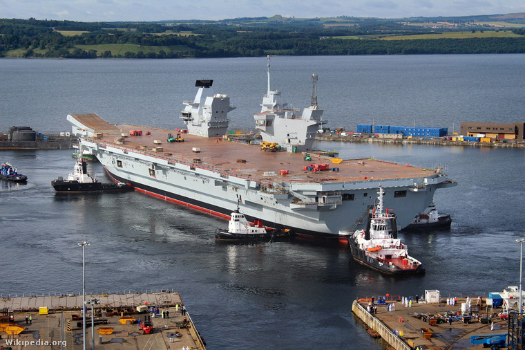 HMS Queen Elizabeth in Rosyth Dockyard MOD 45158229
