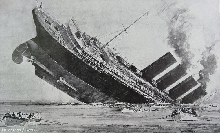 A süllyedő Lusitania