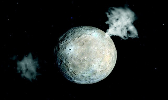 Művészi elképzelés a Ceres vizes forrásáról
