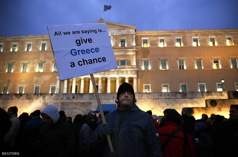 Tüntetés Athénban február 11-én