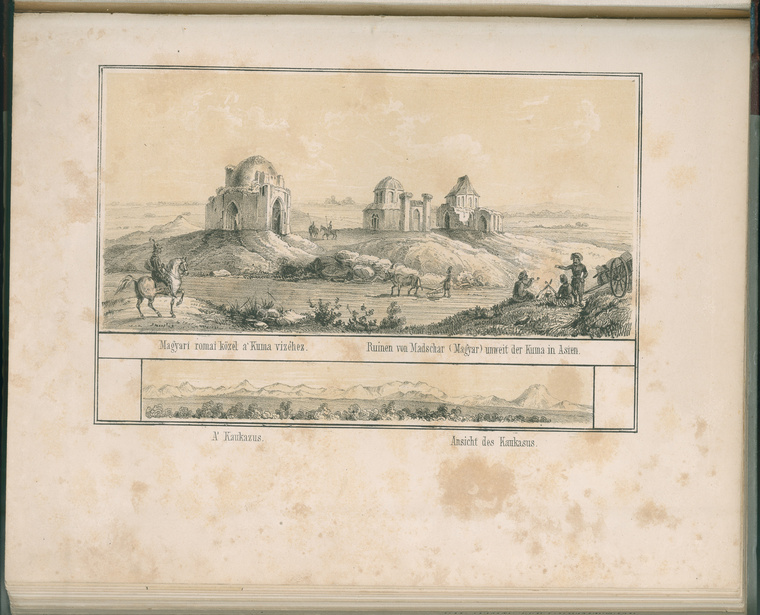 A kaukázusi 'Magyar' várának képi ábrázolása - Szerelmey Miklós 1847. évi művében. Országos Széchényi Könyvtár