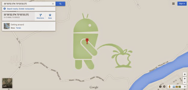 apple-vs-android-google-maps-easter-egg