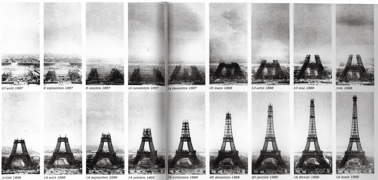 Az Eiffel-torony építése, 1887-1888