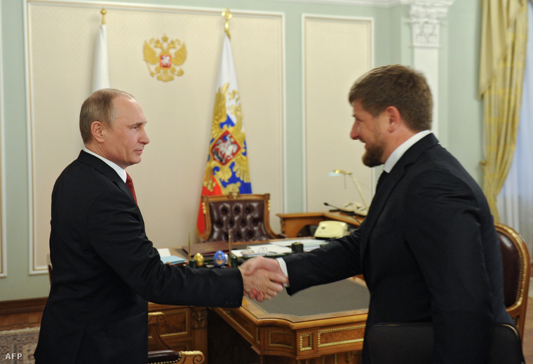 Vlagyimir Putyin és Ramzan Kadirov csecsen elnök