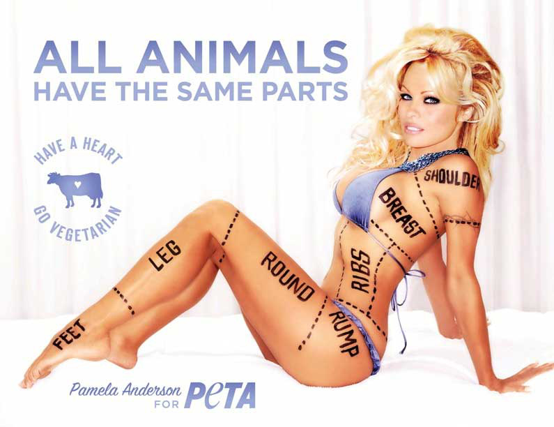 Tessék, itt egy néhány évvel ezelőtti PETA-kampánya.