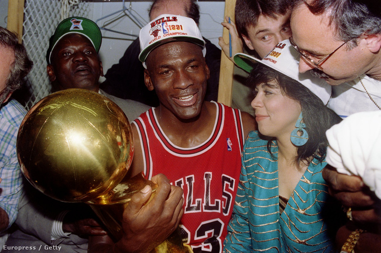 Michael Jordan az 1991-es NBA döntő után.