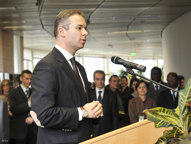 Csuday Balázs Magyarország a bécsi ENSZ székházban tartott ünnepségen 2015. január 27-én.
